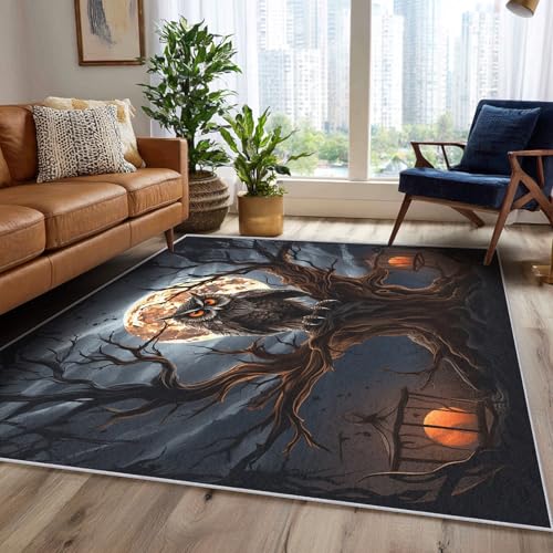Generisch Teppich Eule Baum Wohnzimmer 200x300 Waschbar, Planet Abstrakt Mond Vogel Laterne Teppiche Gegend Schlafzimmer Deko & Wohnaccessoires, Kurzflor, Weich, rutschfest Generisch Teppich Eule Baum Wohnzimmer 200x300 Waschbar, Planet Abstrakt Mond Vogel Laterne Teppiche Gegend Schlafzimmer Deko & Wohnaccessoires, Kurzflor, Weich, rutschfest von Generisch