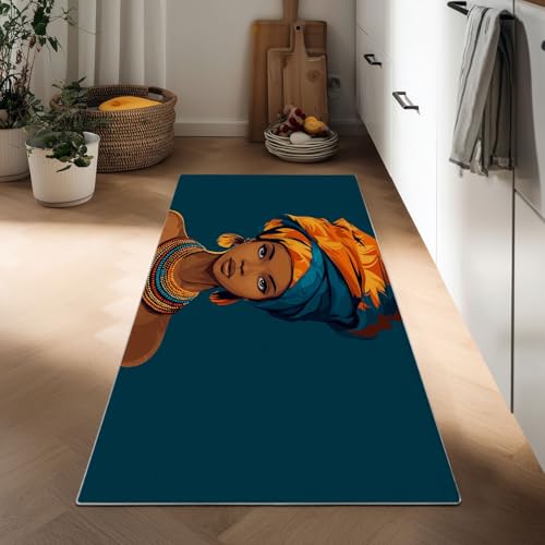 Generisch Teppich Läufer 60 x 120 cm Flur Wasable rutschfest Küchenteppich, Langer Realismus Teppich Porträt Eines Afrikanischen Mädchens für Flur Küche Korridor Eingang Schlafzimmer Wohnzimmer Generisch Teppich Läufer 60 x 120 cm Flur Wasable rutschfest Küchenteppich, Langer Realismus Teppich Porträt Eines Afrikanischen Mädchens für Flur Küche Korridor Eingang Schlafzimmer Wohnzimmer von Generisch