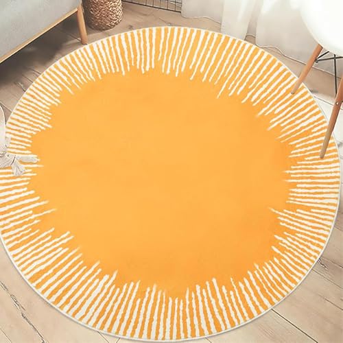 Generisch Teppich Rund,Solides abstraktes Muster Modern, Orange, ø 100 cm, Teppiche fürs Wohnzimmer Esszimmer Schlafzimmer Boden Sofa, Generisch Teppich Rund,Solides abstraktes Muster Modern, Orange, ø 100 cm, Teppiche fürs Wohnzimmer Esszimmer Schlafzimmer Boden Sofa, von Generisch