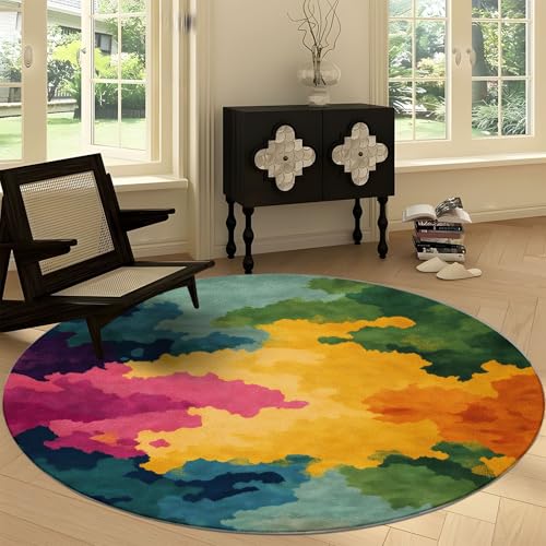 Generisch Teppich Rund 120 cm Camouflage Textur rutschfest Teppiche, Kurzflor Waschbar Runder Läufer - Weich Abstrakte Kunst Wohnzimmerteppich for Schlafzimmer Studie Heimbüro Generisch Teppich Rund 120 cm Camouflage Textur rutschfest Teppiche, Kurzflor Waschbar Runder Läufer - Weich Abstrakte Kunst Wohnzimmerteppich for Schlafzimmer Studie Heimbüro von Generisch