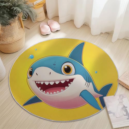 Generisch Teppich Rund 90 cm, Süßer Cartoon-Hai Waschbar rutschfest Rund Teppiche Kurzflor Weich Runder Läufer Gelb, for Wohnzimmer Schlafzimmer Studie Heimbüro Generisch Teppich Rund 90 cm, Süßer Cartoon-Hai Waschbar rutschfest Rund Teppiche Kurzflor Weich Runder Läufer Gelb, for Wohnzimmer Schlafzimmer Studie Heimbüro von Generisch