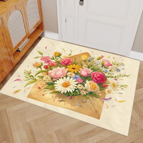 Generisch Teppich Schlafzimmer 120x180cm Blumenumschlag kinderteppich mädchen Mikrofaser Bodenmatte weich waschbar rutschfest dekorativ für Schlafzimmer Flur Wohnzimmer EL2526 Generisch Teppich Schlafzimmer 120x180cm Blumenumschlag kinderteppich mädchen Mikrofaser Bodenmatte weich waschbar rutschfest dekorativ für Schlafzimmer Flur Wohnzimmer EL2526 von Generisch
