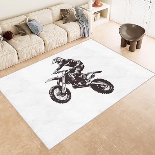 Generisch Teppich Schlafzimmer 120x180cm Motorrad kinderteppich mädchen Mikrofaser Bodenmatte weich waschbar rutschfest dekorativ für Schlafzimmer Flur Wohnzimmer EL2647 Generisch Teppich Schlafzimmer 120x180cm Motorrad kinderteppich mädchen Mikrofaser Bodenmatte weich waschbar rutschfest dekorativ für Schlafzimmer Flur Wohnzimmer EL2647 von Generisch
