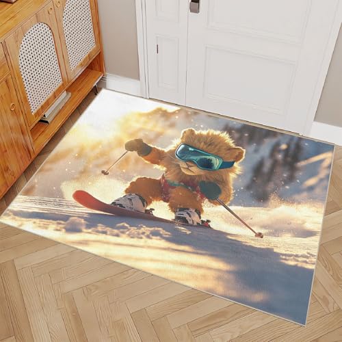 Generisch Teppich Schlafzimmer 160x230cm Bärenskifahren kinderteppich Jungen rutschfeste weiche Bodenmatte Mikrofaser waschbar dekorativ für Schlafzimmer Wohnzimmer Flur EL2275 Generisch Teppich Schlafzimmer 160x230cm Bärenskifahren kinderteppich Jungen rutschfeste weiche Bodenmatte Mikrofaser waschbar dekorativ für Schlafzimmer Wohnzimmer Flur EL2275 von Generisch