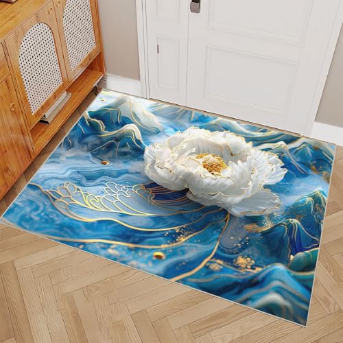Generisch Teppich Schlafzimmer 160x230cm Blaue Dreidimensionale Blumen kinderteppich Jungen rutschfeste weiche Bodenmatte Mikrofaser waschbar dekorativ für Schlafzimmer Wohnzimmer Flur EL1815 Generisch Teppich Schlafzimmer 160x230cm Blaue Dreidimensionale Blumen kinderteppich Jungen rutschfeste weiche Bodenmatte Mikrofaser waschbar dekorativ für Schlafzimmer Wohnzimmer Flur EL1815 von Generisch