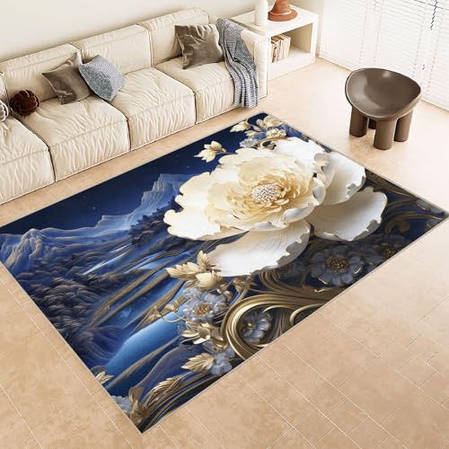 Generisch Teppich Schlafzimmer 160x230cm Dreidimensionale Blumen kinderteppich Jungen rutschfeste weiche Bodenmatte Mikrofaser waschbar dekorativ für Schlafzimmer Wohnzimmer Flur EL1863 Generisch Teppich Schlafzimmer 160x230cm Dreidimensionale Blumen kinderteppich Jungen rutschfeste weiche Bodenmatte Mikrofaser waschbar dekorativ für Schlafzimmer Wohnzimmer Flur EL1863 von Generisch