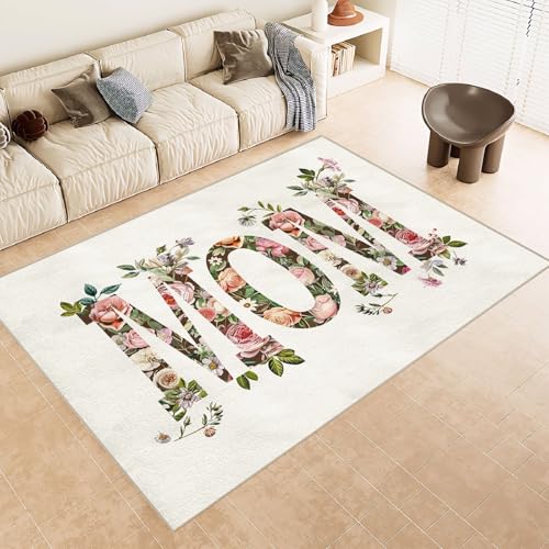 Generisch Teppich Schlafzimmer 160x230cm Mama kinderteppich Jungen rutschfeste weiche Bodenmatte Mikrofaser waschbar dekorativ für Schlafzimmer Wohnzimmer Flur EL2032 von Generisch
