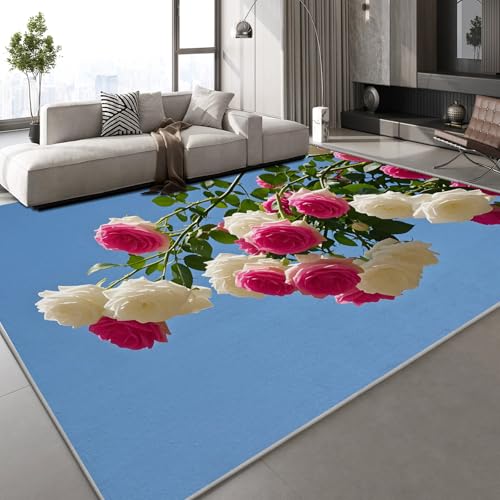 Generisch Teppich Schlafzimmer 180x240 cm Blumen Rosa Kinderteppich Dekoration Carpets Pflanzen Natur Teenager Kurzflor Flanell Teppiche rutschfeste Spielteppiche für Schlafzimmer Wohnzimmer Generisch Teppich Schlafzimmer 180x240 cm Blumen Rosa Kinderteppich Dekoration Carpets Pflanzen Natur Teenager Kurzflor Flanell Teppiche rutschfeste Spielteppiche für Schlafzimmer Wohnzimmer von Generisch