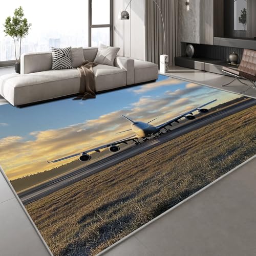 Generisch Teppich Schlafzimmer 180x240 cm Flugzeug Kinderteppich Dekoration Carpets Flughafen Teenager Kurzflor Flanell Teppiche rutschfeste Spielteppiche für Schlafzimmer Wohnzimmer Generisch Teppich Schlafzimmer 180x240 cm Flugzeug Kinderteppich Dekoration Carpets Flughafen Teenager Kurzflor Flanell Teppiche rutschfeste Spielteppiche für Schlafzimmer Wohnzimmer von Generisch