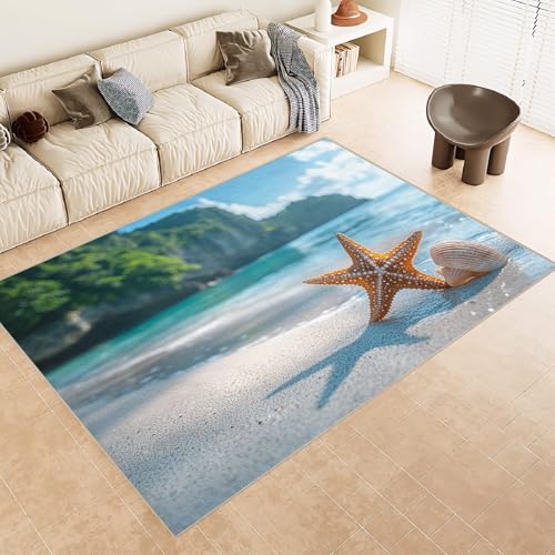 Generisch Teppich Schlafzimmer 180x240cm Seestern Meer Schlafzimmer Teppich Weiche Mikrofaser Matte maschinenwaschbar rutschfest für Flur Schlafzimmer Wohnzimmer gemütlich EL3537 Generisch Teppich Schlafzimmer 180x240cm Seestern Meer Schlafzimmer Teppich Weiche Mikrofaser Matte maschinenwaschbar rutschfest für Flur Schlafzimmer Wohnzimmer gemütlich EL3537 von Generisch