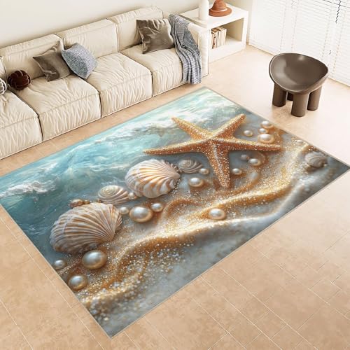 Generisch Teppich Schlafzimmer 60x120cm Strandseestern badezimmerteppich Set Pflegeleichte waschbare Matte für Eingangsbereich, dekorativ und strapazierfähig E4.2-6-521 Generisch Teppich Schlafzimmer 60x120cm Strandseestern badezimmerteppich Set Pflegeleichte waschbare Matte für Eingangsbereich, dekorativ und strapazierfähig E4.2-6-521 von Generisch