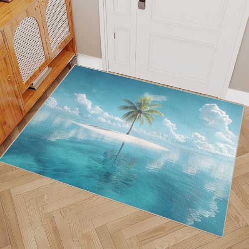 Generisch Teppich Schlafzimmer 60x90cm Kokosnussinsel Teppich waschbar in Waschmaschine Mikrofaser Bodenmatte weich atmungsaktiv waschbar rutschfest für Wohnzimmer Schlafzimmer Flur EL3864 Generisch Teppich Schlafzimmer 60x90cm Kokosnussinsel Teppich waschbar in Waschmaschine Mikrofaser Bodenmatte weich atmungsaktiv waschbar rutschfest für Wohnzimmer Schlafzimmer Flur EL3864 von Generisch