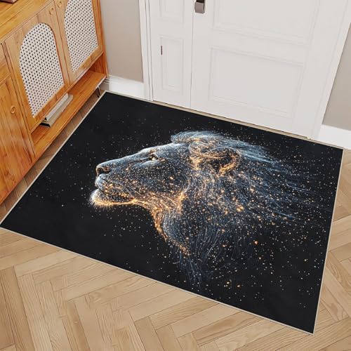 Generisch Teppich Schlafzimmer 60x90cm Linie Löwe Teppich waschbar in Waschmaschine Waschbarer Flurläufer mit abstraktem Muster, rutschfest und für alle Böden geeignet E4.2-6-1925 Generisch Teppich Schlafzimmer 60x90cm Linie Löwe Teppich waschbar in Waschmaschine Waschbarer Flurläufer mit abstraktem Muster, rutschfest und für alle Böden geeignet E4.2-6-1925 von Generisch