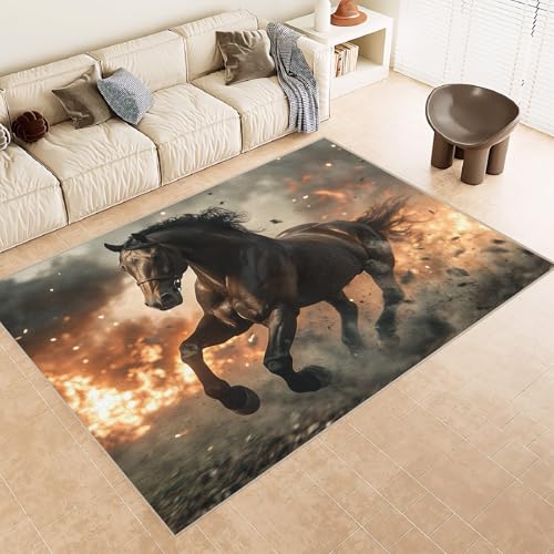 Generisch Teppich Schlafzimmer 60x90cm Schlachtross Teppich waschbar in Waschmaschine Mikrofaser Bodenmatte weich atmungsaktiv waschbar rutschfest für Wohnzimmer Schlafzimmer Flur EL2822 Generisch Teppich Schlafzimmer 60x90cm Schlachtross Teppich waschbar in Waschmaschine Mikrofaser Bodenmatte weich atmungsaktiv waschbar rutschfest für Wohnzimmer Schlafzimmer Flur EL2822 von Generisch