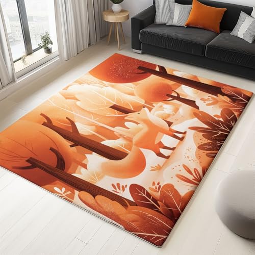 Generisch Teppich Schlafzimmer Dunkles Khaki Wohnzimmer Teppich, Waschbar Kurzflor Antirutsch Weiche Teppiche für ür Badezimmer Esszimmer FlurCartoon Wald Tier Fuchs 160 x 230 cm Generisch Teppich Schlafzimmer Dunkles Khaki Wohnzimmer Teppich, Waschbar Kurzflor Antirutsch Weiche Teppiche für ür Badezimmer Esszimmer FlurCartoon Wald Tier Fuchs 160 x 230 cm von Generisch