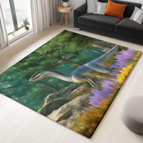 Generisch Teppich Schlafzimmer Grün Wohnzimmer Teppich, Waschbar Kurzflor Antirutsch Weiche Teppiche für ür Badezimmer Esszimmer FlurFantasy Thema Wald Tyrannosaurus Rex 180 x 240 cm Generisch Teppich Schlafzimmer Grün Wohnzimmer Teppich, Waschbar Kurzflor Antirutsch Weiche Teppiche für ür Badezimmer Esszimmer FlurFantasy Thema Wald Tyrannosaurus Rex 180 x 240 cm von Generisch