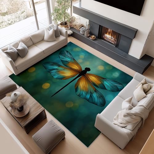 Generisch Teppich Traumhaftes Insekt Glaslibelle für Teenager Mädchen Kurzflor Teppiche, Schlafzimmer Wohnzimmer Innenmatte - Waschbar Türkis rutschfeste Matte 60x90 cm Krabbelmatte für Kinder Generisch Teppich Traumhaftes Insekt Glaslibelle für Teenager Mädchen Kurzflor Teppiche, Schlafzimmer Wohnzimmer Innenmatte - Waschbar Türkis rutschfeste Matte 60x90 cm Krabbelmatte für Kinder von Generisch