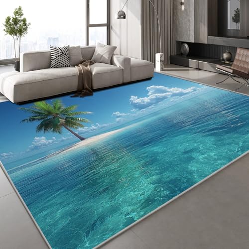 Generisch Teppich Wohnzimmer 120x160 cm 3D Druck Meer Inseln Muster Blauer Himmel Natur Teppich Kaschmirimitat Anti Rutsch Leicht zu reinigen Waschbare Rückseite für Balkone Korridore Restaurants Generisch Teppich Wohnzimmer 120x160 cm 3D Druck Meer Inseln Muster Blauer Himmel Natur Teppich Kaschmirimitat Anti Rutsch Leicht zu reinigen Waschbare Rückseite für Balkone Korridore Restaurants von Generisch