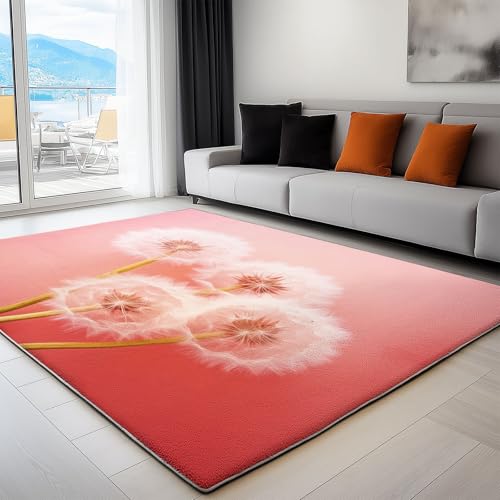 Generisch Teppich Wohnzimmer 140 x 200 cm Hellrosa Surrealismus Löwenzahn 3D Fußmatte Jugendzimmer Esszimmer und Schlafzimmer Teppich Kurzflor Bodenmatte Extra Weich Pflegeleicht Generisch Teppich Wohnzimmer 140 x 200 cm Hellrosa Surrealismus Löwenzahn 3D Fußmatte Jugendzimmer Esszimmer und Schlafzimmer Teppich Kurzflor Bodenmatte Extra Weich Pflegeleicht von Generisch