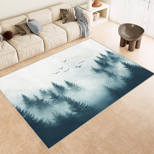Generisch Teppich Wohnzimmer 160x230 cm 3D Druck Wald Wolken VöGel Muster Teppich Kaschmirimitat Anti Rutsch Leicht zu reinigen Waschbare Rückseite für Wohn Arbeitsbereiche Perfekt für Mietwohnungen Generisch Teppich Wohnzimmer 160x230 cm 3D Druck Wald Wolken VöGel Muster Teppich Kaschmirimitat Anti Rutsch Leicht zu reinigen Waschbare Rückseite für Wohn Arbeitsbereiche Perfekt für Mietwohnungen von Generisch