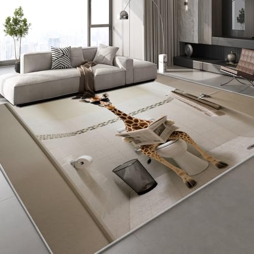 Generisch Teppich Wohnzimmer 80x120 cm 3D Druck Giraffe Tier Muster Toilette Badezimmer Teppich Kaschmirimitat Anti Rutsch Leicht zu reinigen Waschbare Rückseite für Balkone Korridore Restaurants Generisch Teppich Wohnzimmer 80x120 cm 3D Druck Giraffe Tier Muster Toilette Badezimmer Teppich Kaschmirimitat Anti Rutsch Leicht zu reinigen Waschbare Rückseite für Balkone Korridore Restaurants von Generisch