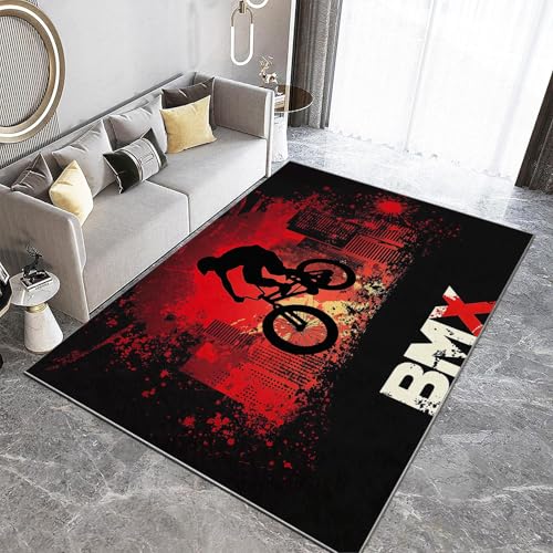 Generisch Teppich Wohnzimmer Schlafzimmer 3D Sportelemente Radfahrer Kurzflor Teppiche rutschfeste Spielteppiche Rot Kinder Erwachsener Weichem Flanell Teppiche 160 x 230 cm Generisch Teppich Wohnzimmer Schlafzimmer 3D Sportelemente Radfahrer Kurzflor Teppiche rutschfeste Spielteppiche Rot Kinder Erwachsener Weichem Flanell Teppiche 160 x 230 cm von Generisch