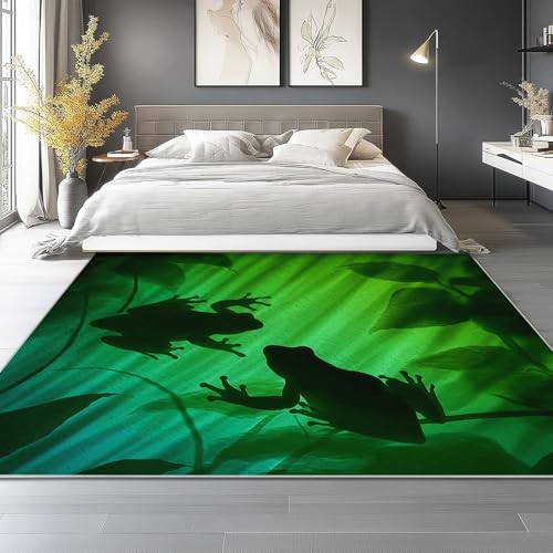 Generisch Teppich Wohnzimmer Waschbarer 40x60 cm, Grün Kurzflor klein Teppich Fantasie Farbverlauf Frosch Weich rutschfest Küchenteppich für Schlafzimmer Esszimmer Generisch Teppich Wohnzimmer Waschbarer 40x60 cm, Grün Kurzflor klein Teppich Fantasie Farbverlauf Frosch Weich rutschfest Küchenteppich für Schlafzimmer Esszimmer von Generisch