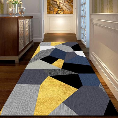 Generisch Teppichläufer Flur Waschbar & rutschfest, Langer 70x120cm Küchenläufer und Moderner Flurteppich, Praktische Schmutzfangmatte für Eingangsbereich, Strapazierfähiger Teppich Läufer für Küche von Generisch