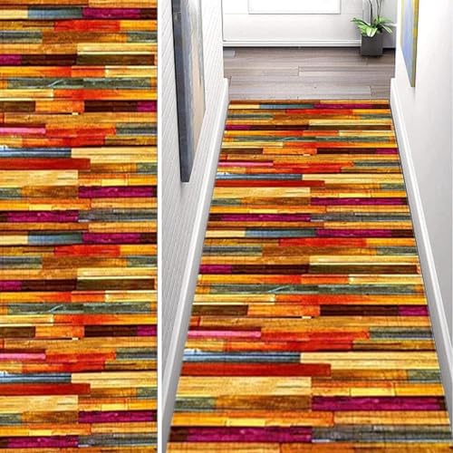 Generisch Teppichläufer Flur waschbar & rutschfest, Langer Küchenläufer als Schmutzfangmatte für Eingangsbereich, moderner Flurteppich Läufer 70x120 cm, strapazierfähiger Teppich für die Küche von Generisch