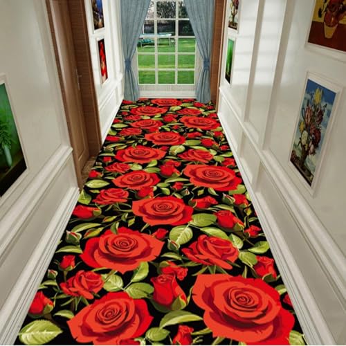 Generisch Teppichläufer Flur waschbar & rutschfest, Langer Küchenläufer als Schmutzfangmatte für Eingangsbereich, moderner Flurteppich Läufer 70x120 cm, strapazierfähiger Teppich für die Küche von Generisch