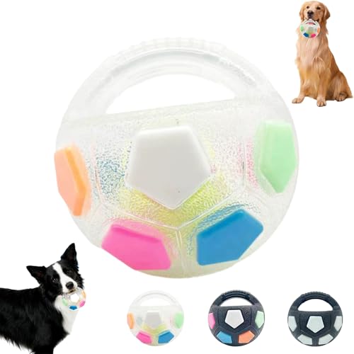 Generisch The Mellow Dog Calming Ball with Handle, Interactive Toss, Pet Dog Football Shape Toy, Squeaky Floating Ball, Interactive Pet Toy, for Small Medium Large Dogs (White) von Generisch