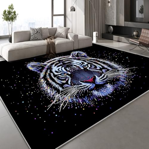 Generisch Tiger Tier Teppich Kinderteppich Modern 3D Leuchtend Abstrakt Teppich Kinderzimmer Kurzflor Teppiche rutschfeste Spielteppiche für Schlafzimmer Wohnzimmer Zimmer 140x200 cm Generisch Tiger Tier Teppich Kinderteppich Modern 3D Leuchtend Abstrakt Teppich Kinderzimmer Kurzflor Teppiche rutschfeste Spielteppiche für Schlafzimmer Wohnzimmer Zimmer 140x200 cm von Generisch