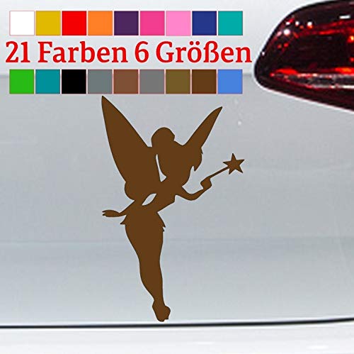 generisch Tinkerbell Fee Aufkleber Zauber Märchen Sage Sticker Feenstaub Car Fairy Fabel in 6 Größen und 21 Farben von generisch