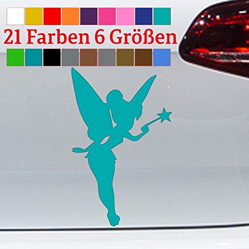 generisch Tinkerbell Fee Aufkleber Zauber Märchen Sage Sticker Feenstaub Car Fairy Fabel in 6 Größen und 21 Farben von generisch