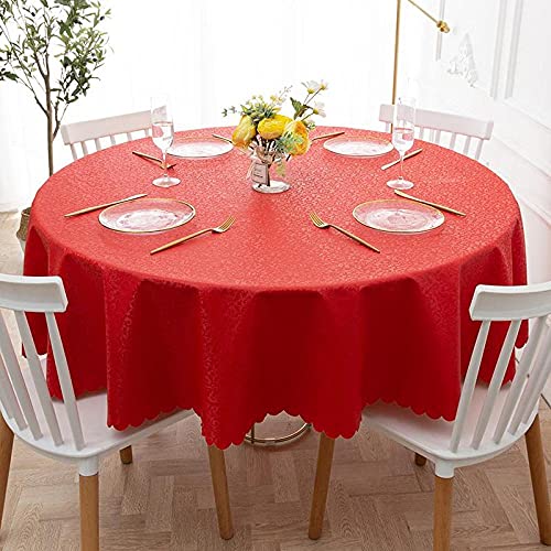 Generisch Tisch Decke Wasserabweisend Lotuseffekt Heat-Resistant Tablecloth with Stain Protection, Easy Care, Gold Color, 180 cm Round Diameter von Generisch