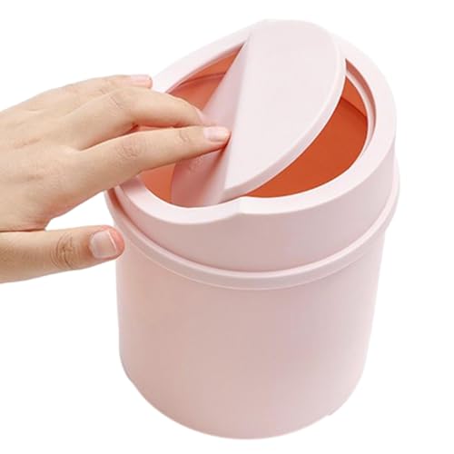 Generisch Tischmülleimer Mit Deckel, Table Trash Bin, Mülltonne Klein Papierkorb, Abfallbehälter, Tischabfalleimer, Abfalltonne Reststofftonne Mülleimer, Futtertonne, Wäschetonne16.5x13x13 Cm von Generisch