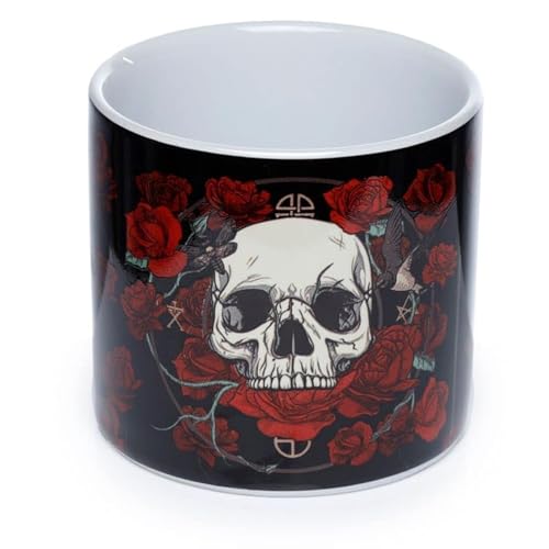 Generisch Totenkopf Rosen Skull Totenschädel Gothic Keramik Pflanztopf Blumentopf Deko klein Generisch Totenkopf Rosen Skull Totenschädel Gothic Keramik Pflanztopf Blumentopf Deko klein von Guoml