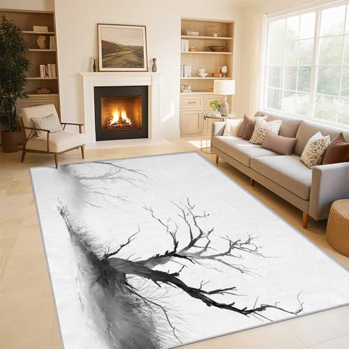 Generisch Toter Baum Teppich, Teppich Schlafzimmer Wohnzimmer Moderne Minimalismus, Wohnzimmerteppich Schlafzimmer Dekoration rutschfeste Waschbar Flanell 140x200 cm V-M10 Generisch Toter Baum Teppich, Teppich Schlafzimmer Wohnzimmer Moderne Minimalismus, Wohnzimmerteppich Schlafzimmer Dekoration rutschfeste Waschbar Flanell 140x200 cm V-M10 von Generisch