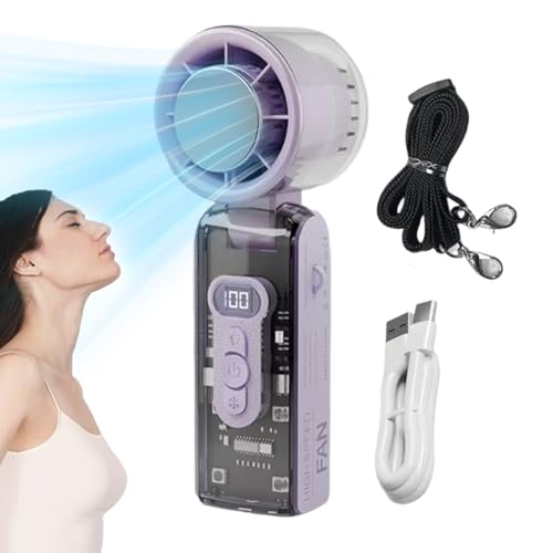 Generisch Tragbarer Handventilator | Handlicher Tragbarer Ventilator Mit Taschenlampe - Wiederaufladbares Lüfter Ohne Rotorblätter Kühlgerät Für Reisen Büro Outdoor Erwachsene Generisch Tragbarer Handventilator | Handlicher Tragbarer Ventilator Mit Taschenlampe - Wiederaufladbares Lüfter Ohne Rotorblätter Kühlgerät Für Reisen Büro Outdoor Erwachsene von Generisch