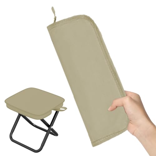 Generisch Tragbarer Klapphocker,Klapphocker,Faltbarer Hocker - Stabiler Klapphocker für Outdoor-Camping, Wandern, Jagen, Wandern, Reisen, tragbarer Campinghocker von Generisch