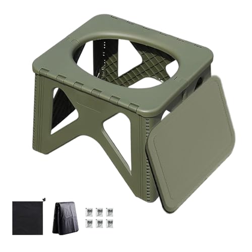 Generisch Tragbarer Toilettensitz - Klapphocker Camping Töpfchen für Erwachsene | Road Trip Must Haves Outdoor Gear Bank zum Wandern Rucksackzelt Strandfischerei -Fahrt -Reisebrannung Accessoires von Generisch