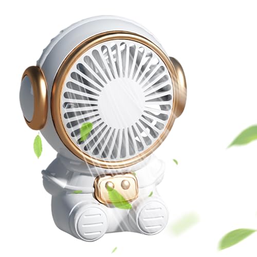 Generisch Tragbarer Ventilator | Kompakter Astronaut Luftkühler,USB-Ladbarer Leiser Tragbarer Ventilator Für Reisen Outdoor Zelt Fitnessstudio Schule von Generisch