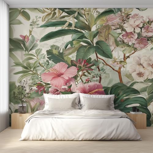 Generisch Tropische Blume Tapete, Fototapete Hibiskus Pflanze, Vliestapete für Schlafzimmer Wohnzimmer, Wand Deko Tapeten, Wandverkleidung 500x350 cm D&O80 Generisch Tropische Blume Tapete, Fototapete Hibiskus Pflanze, Vliestapete für Schlafzimmer Wohnzimmer, Wand Deko Tapeten, Wandverkleidung 500x350 cm D&O80 von Generisch