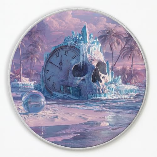 Generisch Übernatürlich Teppich Rund 120 cm Pfirsichrosa Kinderzimmer, Uhr Schädel EIS Kurzflor Spielmatte für Esszimmer Flauschig Generisch Übernatürlich Teppich Rund 120 cm Pfirsichrosa Kinderzimmer, Uhr Schädel EIS Kurzflor Spielmatte für Esszimmer Flauschig von Generisch