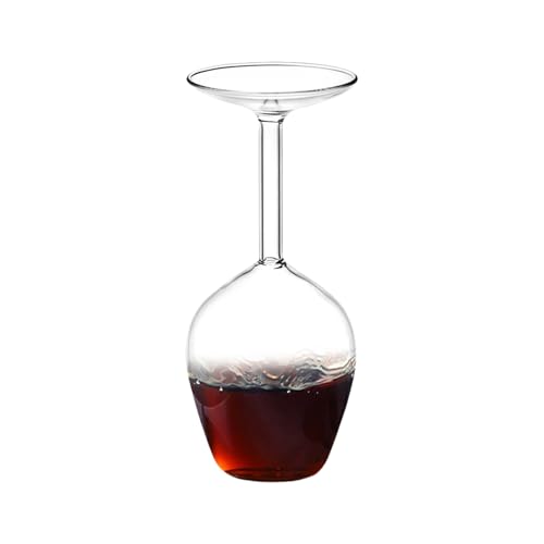 Generisch Upside Down Wine Glass | 400ml Modern Inverted Wine Glasses | Unique Glassware Cups For Hot & Cold Drinks, Women, Birthday, Valentine’s Day, Christmas Generisch Upside Down Wine Glass | 400ml Modern Inverted Wine Glasses | Unique Glassware Cups For Hot & Cold Drinks, Women, Birthday, Valentine’s Day, Christmas von Generisch