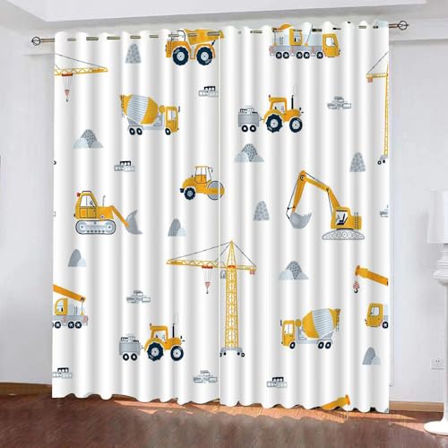 Generisch Verdunklungsvorhänge Kinderzimmer Mädchen Jungen,Kinder Vorhang Blickdicht Bagger 2 Stück Mit Ösen,Vorhang Verdunkelung Thermo Schlafzimmer,Traktor LKW Gardinen,120X140Cm,A1 Generisch Verdunklungsvorhänge Kinderzimmer Mädchen Jungen,Kinder Vorhang Blickdicht Bagger 2 Stück Mit Ösen,Vorhang Verdunkelung Thermo Schlafzimmer,Traktor LKW Gardinen,120X140Cm,A1 von Generisch