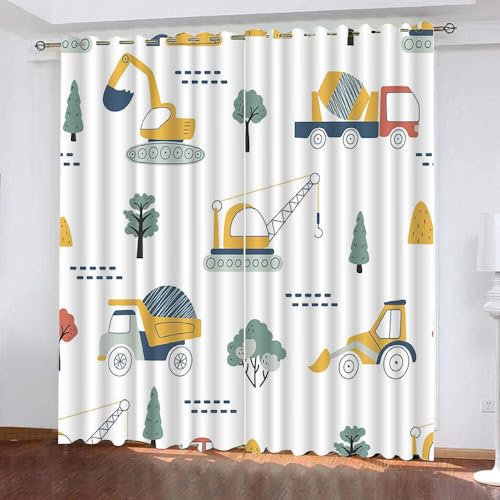 Generisch Verdunklungsvorhänge Kinderzimmer Mädchen Jungen,Kinder Vorhang Blickdicht Bagger 2 Stück Mit Ösen,Vorhang Verdunkelung Thermo Schlafzimmer,Traktor LKW Gardinen,120X140Cm,A20 Generisch Verdunklungsvorhänge Kinderzimmer Mädchen Jungen,Kinder Vorhang Blickdicht Bagger 2 Stück Mit Ösen,Vorhang Verdunkelung Thermo Schlafzimmer,Traktor LKW Gardinen,120X140Cm,A20 von Generisch