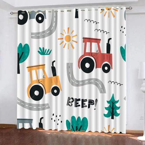 Generisch Verdunklungsvorhänge Kinderzimmer Mädchen Jungen,Kinder Vorhang Blickdicht Baufahrzeuge 2 Stück Mit Ösen,Vorhang Verdunkelung Thermo Schlafzimmer,Auto Traktor Bagger Gardinen,120X140Cm,A8 Generisch Verdunklungsvorhänge Kinderzimmer Mädchen Jungen,Kinder Vorhang Blickdicht Baufahrzeuge 2 Stück Mit Ösen,Vorhang Verdunkelung Thermo Schlafzimmer,Auto Traktor Bagger Gardinen,120X140Cm,A8 von Generisch