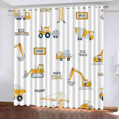 Generisch Verdunklungsvorhänge Kinderzimmer Mädchen Jungen,Kinder Vorhang Blickdicht Baufahrzeuge 2 Stück Mit Ösen,Vorhang Verdunkelung Thermo Schlafzimmer,Auto Traktor Bagger Gardinen,120X140Cm,A19 Generisch Verdunklungsvorhänge Kinderzimmer Mädchen Jungen,Kinder Vorhang Blickdicht Baufahrzeuge 2 Stück Mit Ösen,Vorhang Verdunkelung Thermo Schlafzimmer,Auto Traktor Bagger Gardinen,120X140Cm,A19 von Generisch
