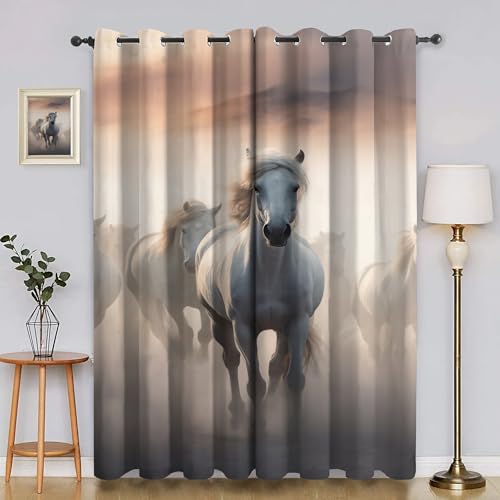 Generisch Verdunklungsvorhänge WeißEs Pferd, Vorhang Blickdicht Laufen Vorhänge mit öSen 2er Set für Schlafzimmer Kinderzimmer, Deko Gardinen Wohnzimmer - B117 x H137 cm aA482 Generisch Verdunklungsvorhänge WeißEs Pferd, Vorhang Blickdicht Laufen Vorhänge mit öSen 2er Set für Schlafzimmer Kinderzimmer, Deko Gardinen Wohnzimmer - B117 x H137 cm aA482 von Generisch